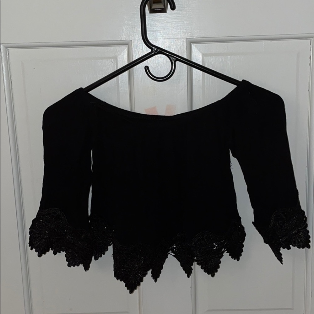 Off the shoulder crop top